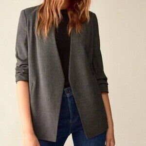 Babaton Charcoal Open-Front Blazer